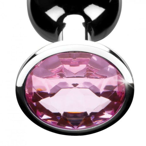 Xr Booty Sparks Pink Gem Medium Aluminium Anal Plug > Anal Range > Jewel Butt Plugs