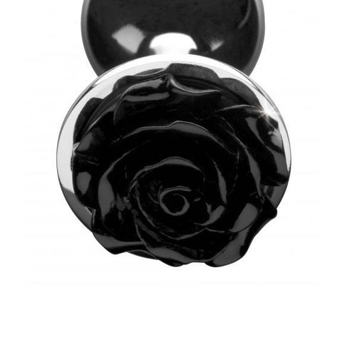 Xr Booty Sparks Black Rose Small Metal Aluminum Anal Plug > Anal Range > Jewel Butt Plugs