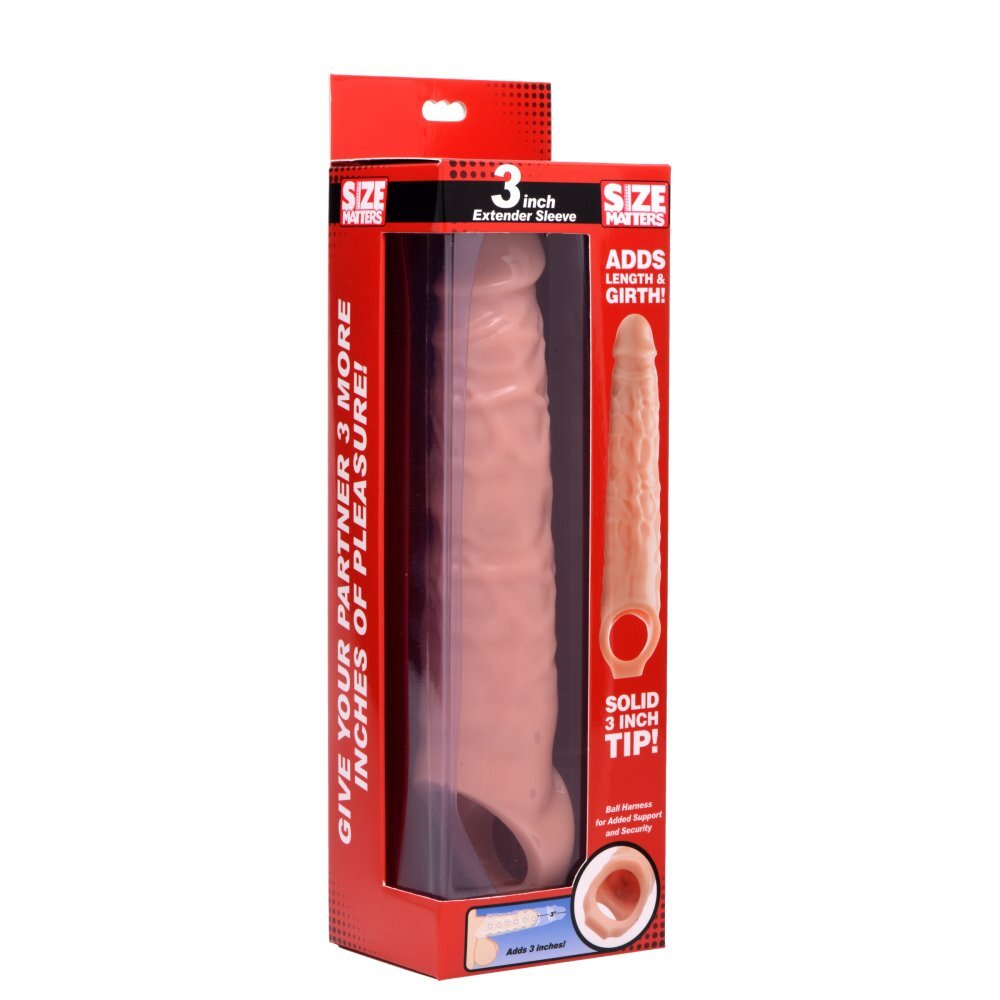 Size Matters 3 Inch Flesh Penis Extender Sleeve > Sex Toys For Men > Penis Sleeves