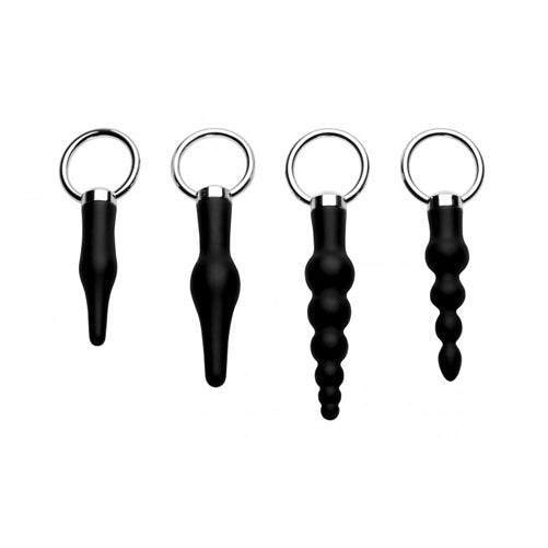 Master Series 4 Piece Silicone Anal Ringed Rimmer Set Default Title > Anal Range > Butt Plug Kits