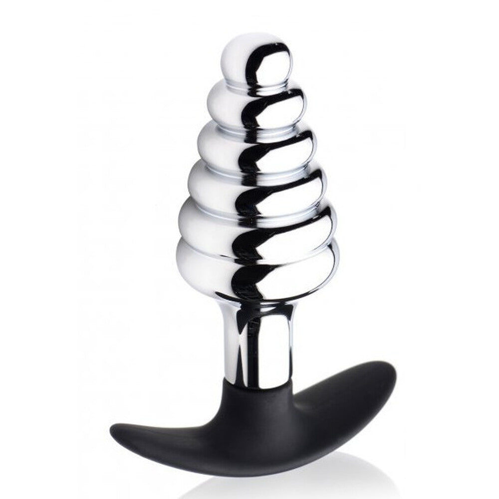 Master Series Dark Hive Metal And Silicone Ribbed Anal Plug Default Title > Anal Range > Butt Plugs
