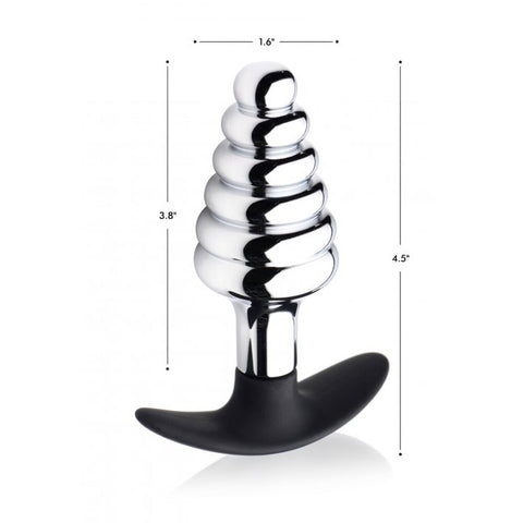 Master Series Dark Hive Metal And Silicone Ribbed Anal Plug > Anal Range > Butt Plugs