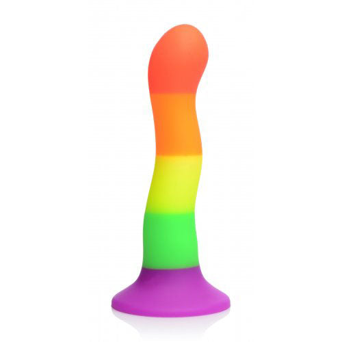 Rainbow Silicone Dildo With Adjustable Harness Strap Default Title > Realistic Dildos and Vibes > Strap on Dildo