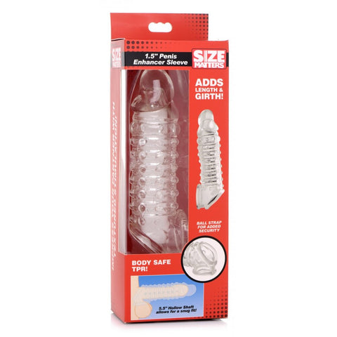Size Matters Penis Enhancer Sleeve 1.5 Inch Extension SLEEVES