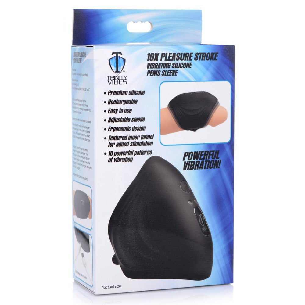 Xr Vibes 10x Pleasure Stroke Vibrating Penis Sleeve > Sex Toys For Men > Vibrating Masturbators