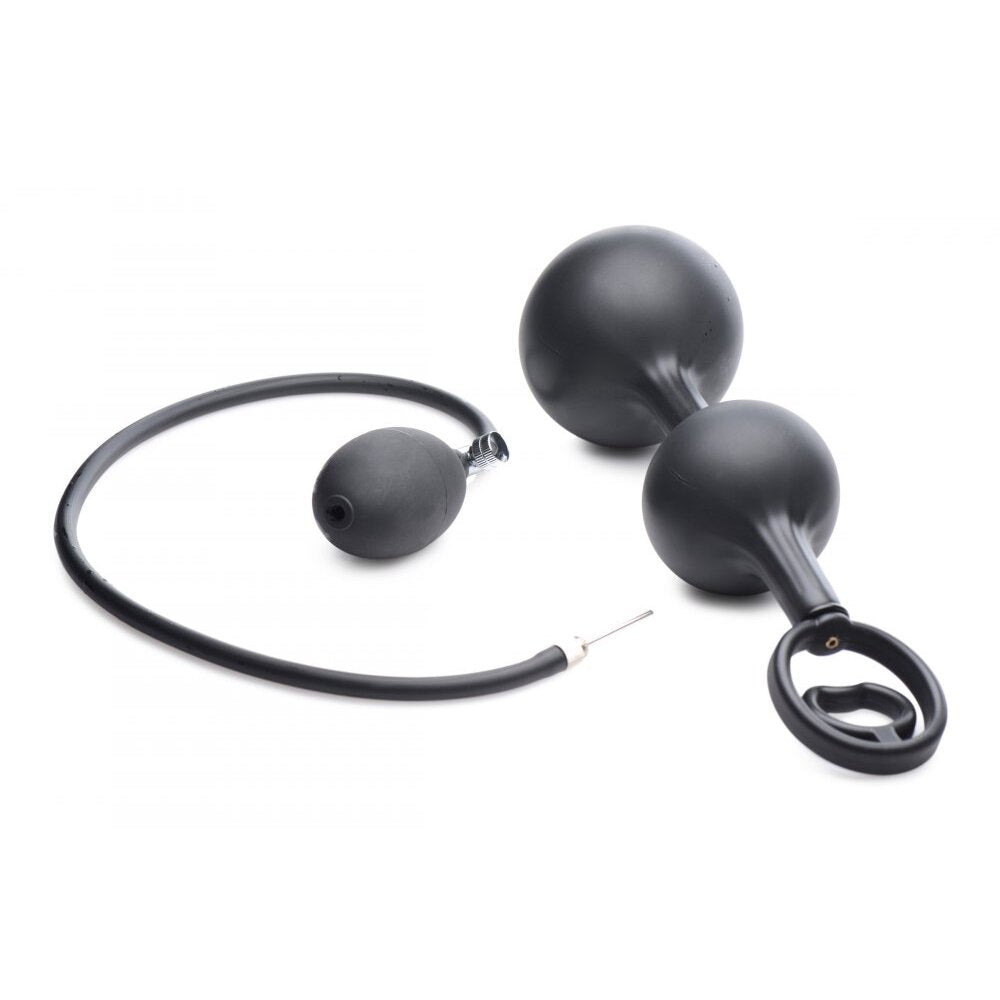 Master Series Devils Rattle Inflatable Anal Plug With Cock Ring > Anal Range > Anal Inflatables