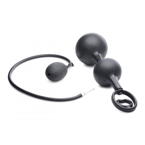 Master Series Devils Rattle Inflatable Anal Plug With Cock Ring > Anal Range > Anal Inflatables