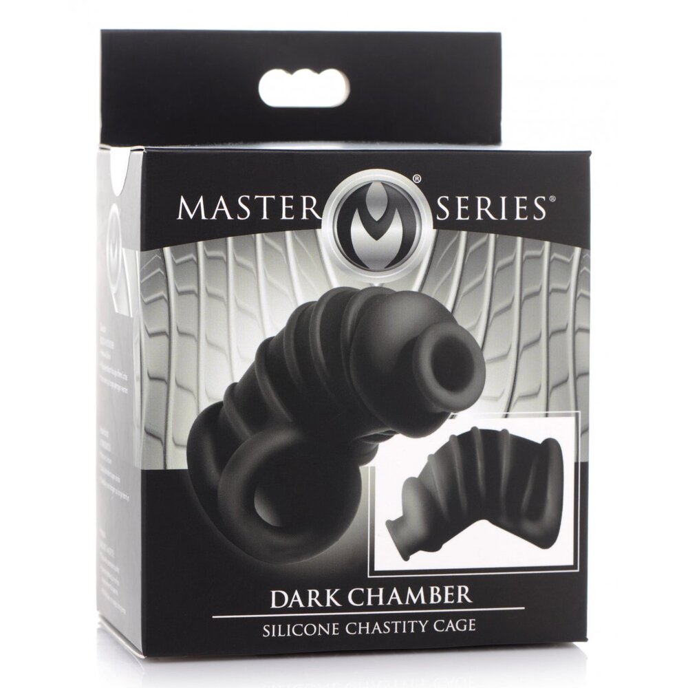 Master Series Dark Chamber Silicone Chastitys Cage > Bondage Gear > Male Chastity