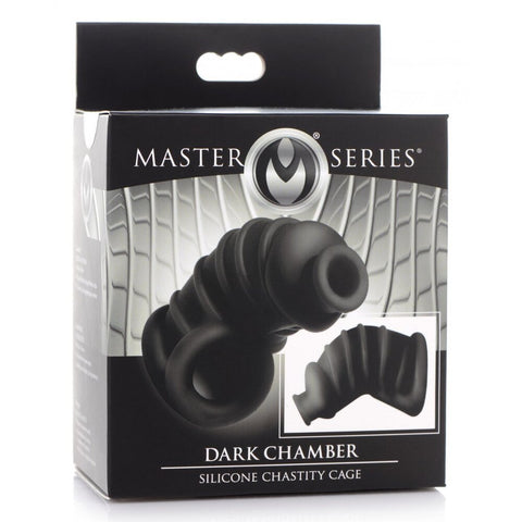 Master Series Dark Chamber Silicone Chastitys Cage > Bondage Gear > Male Chastity