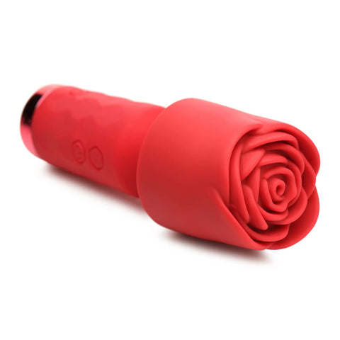 Xr Bloomgasm Rose Petite Mini Wand Vibrator Rechargeable Red Vibrators