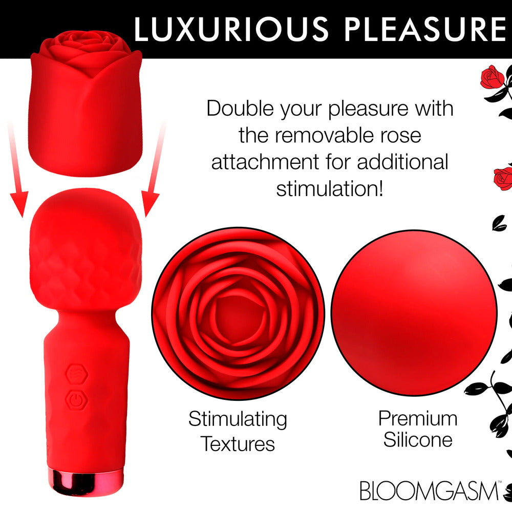 Xr Bloomgasm Rose Petite Mini Wand Vibrator Rechargeable Vibrators