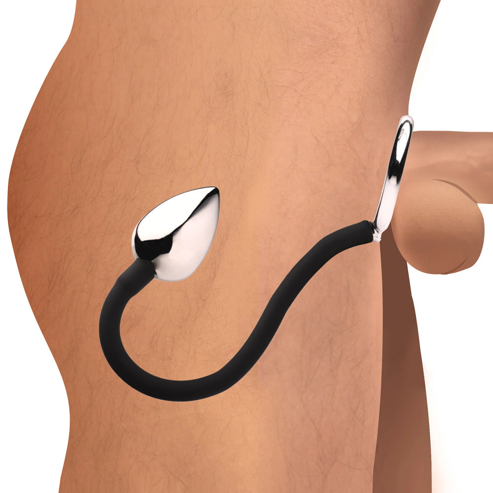 Master Series Tug Plug Aluminum Cock and Ball Ring Butt Plugs