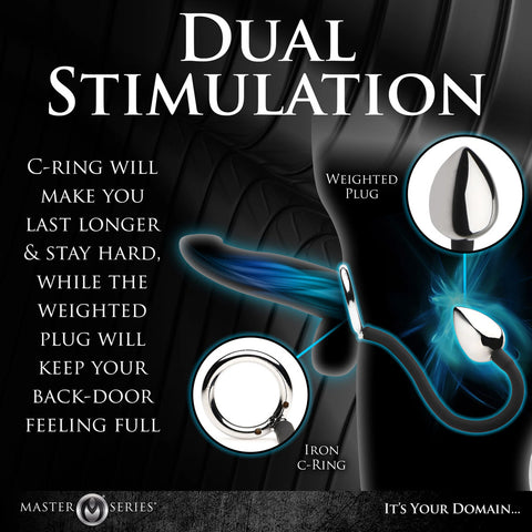 Master Series Tug Plug Aluminum Cock and Ball Ring Butt Plugs