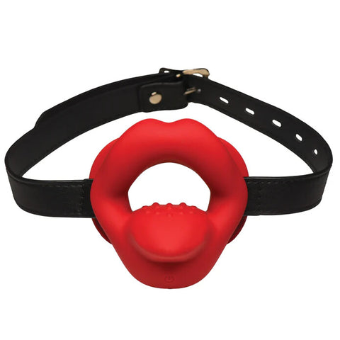 Master Series Vibrating Sissy Mouth Gag Red Gags