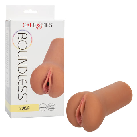 Boundless Vulva Masturbator Flesh Brown Default Title Strokers - Manual