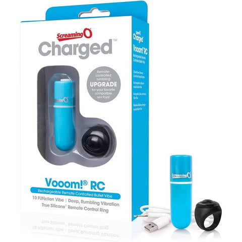 Screaming O Charged Vooom Remote Control Bullet Blue > Sex Toys For Ladies > Mini Vibrators
