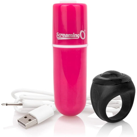 Screaming O Charged Vooom Pink Remote Bullet Vibrator Default Title > Sex Toys For Ladies > Mini Vibrators