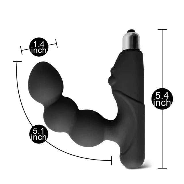 Ergonomic Prostate Massager With Vibrating Bullet Wand > Anal Range > Prostate Massagers
