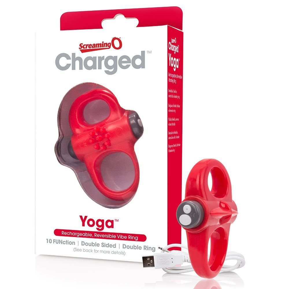 Screaming O Yoga Rechargeable Reversible Dual Loop Silicone Vibrating Cock Ring 3.5 Inch > Cock Ring > Vibrating
