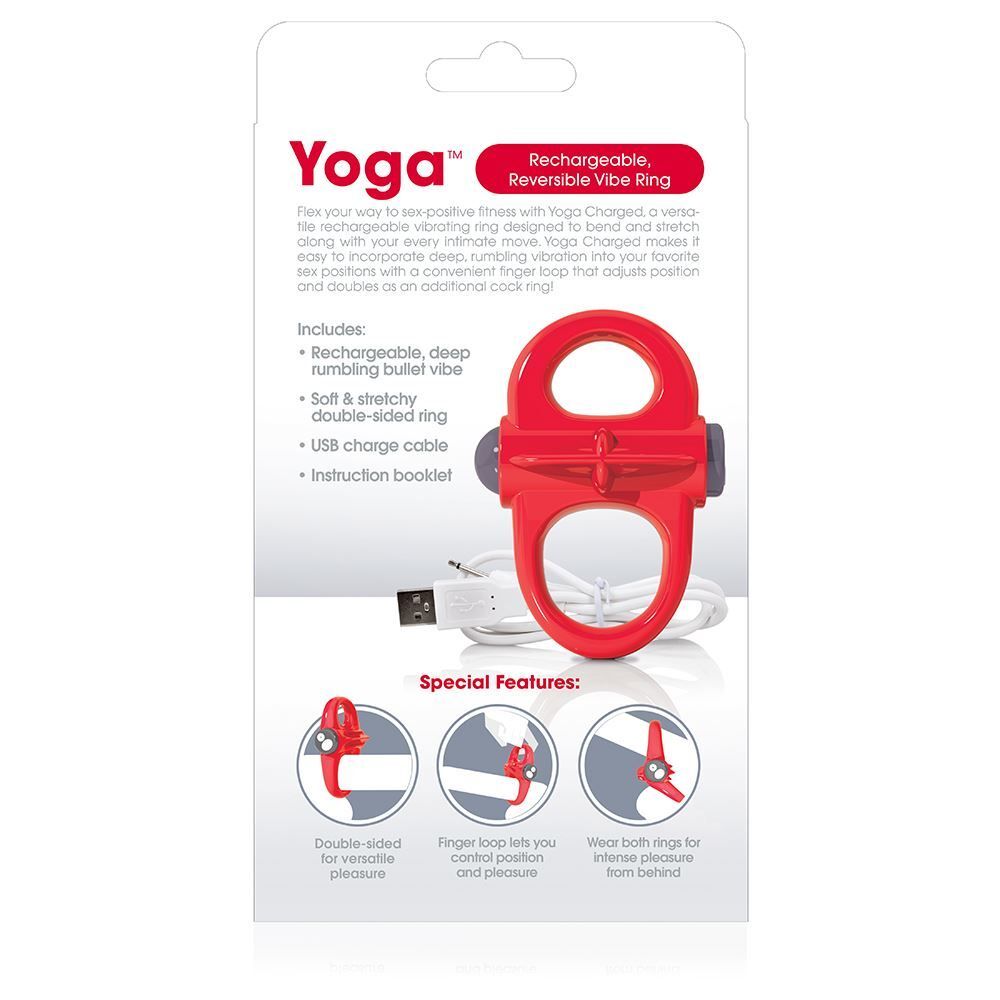 Screaming O Yoga Rechargeable Reversible Dual Loop Silicone Vibrating Cock Ring 3.5 Inch > Cock Ring > Vibrating