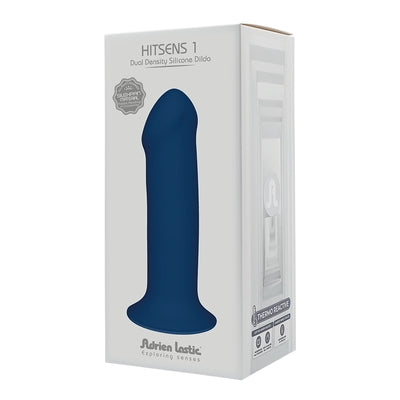 Adrien Lastic Hitsens 1 Blue 7 Inch Dual Density Silicone Dildo DONGS