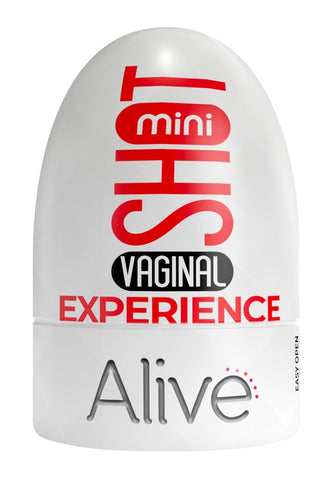 Alive Mini Shot Masturbator Vagina Vaginal Experience Compact White > Sex Toys For Men > Masturbators Cup