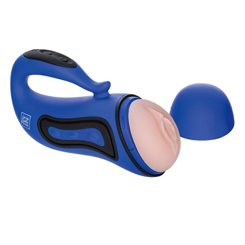Apollo Alpha Stroker 2 Rechargeable Blue Masturbator Blue Strokers - Manual