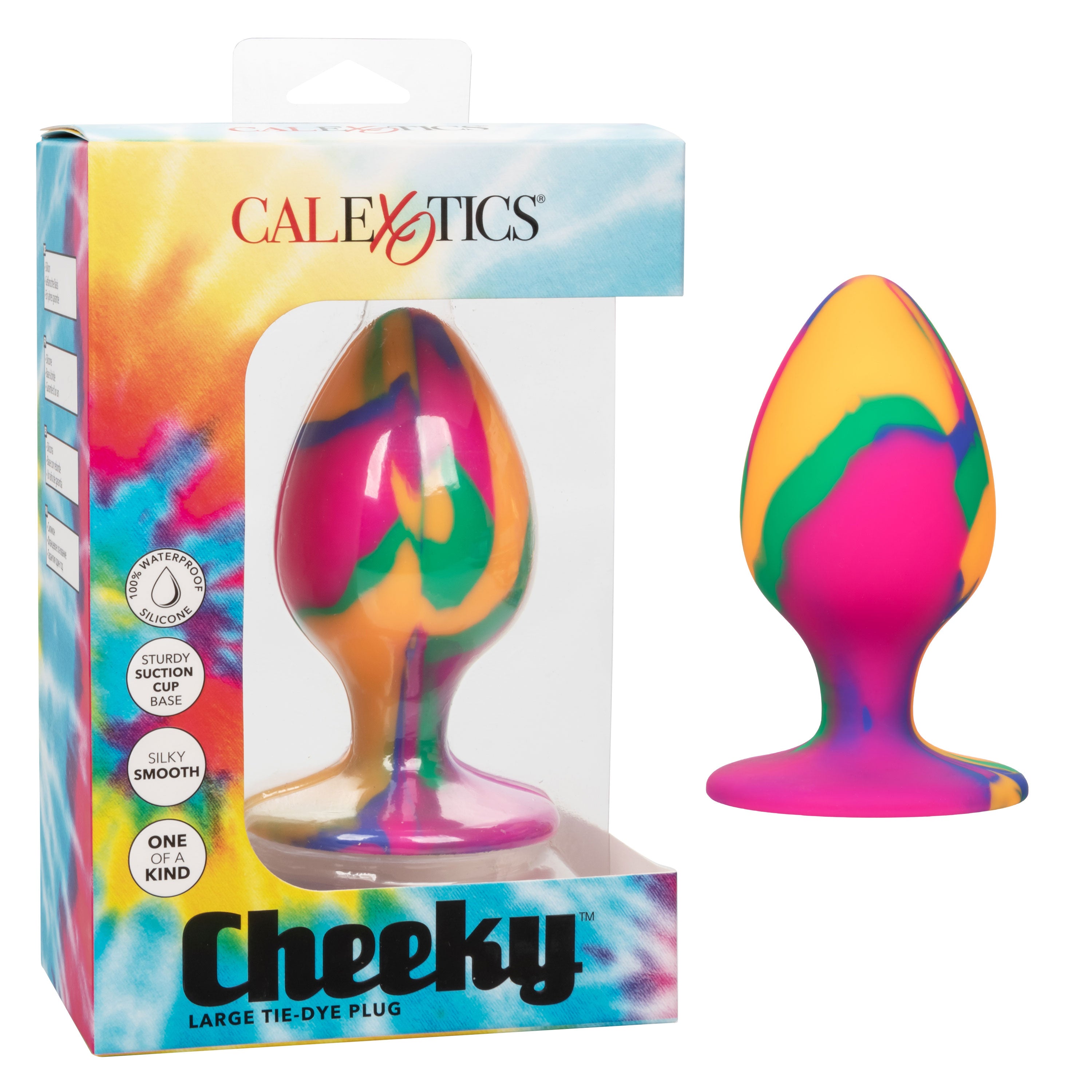 Cheeky Large Tie Dye – Vibrant Large Butt Plug Multi > Anal Range > Butt Plugs