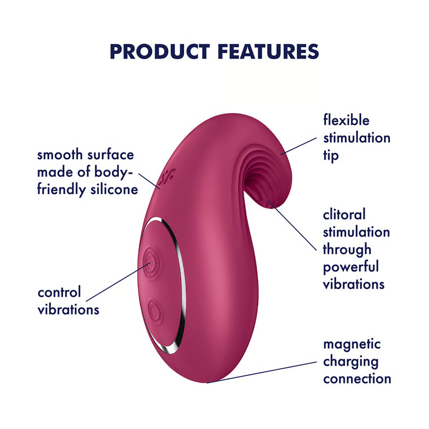 Satisfyer Dipping Delight Berry – Flexible Tip and Dual Motor Lay-On Vibrator Secondary image
