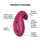Satisfyer Dipping Delight Berry – Flexible Tip and Dual Motor Lay-On Vibrator > Vibrators > Vibrating Pads