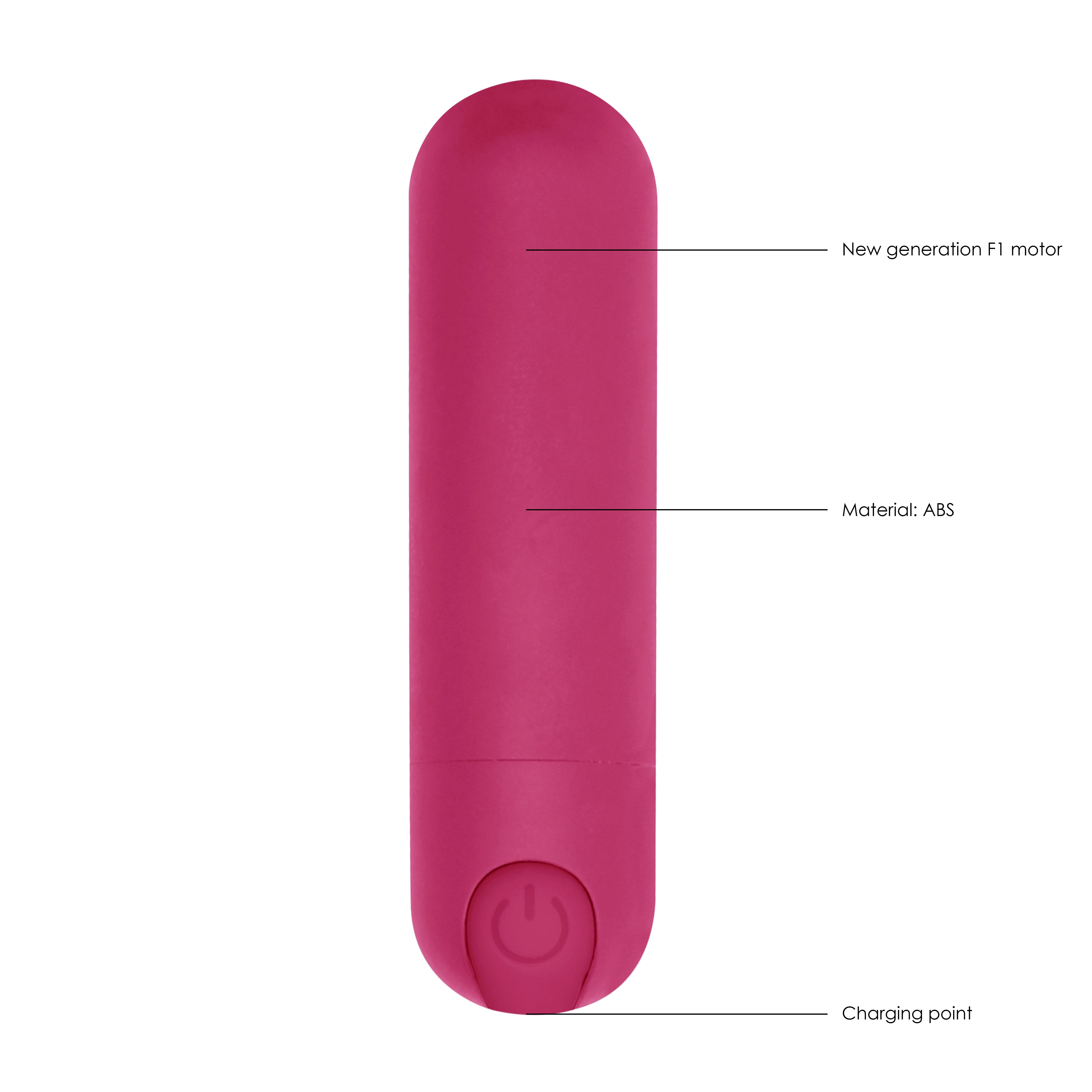 Rechargeable Bullet Vibrator (Pink) – 10 Speed Waterproof Vibrator BULLETS