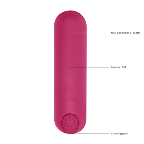Rechargeable Bullet Vibrator (Pink) – 10 Speed Waterproof Vibrator BULLETS