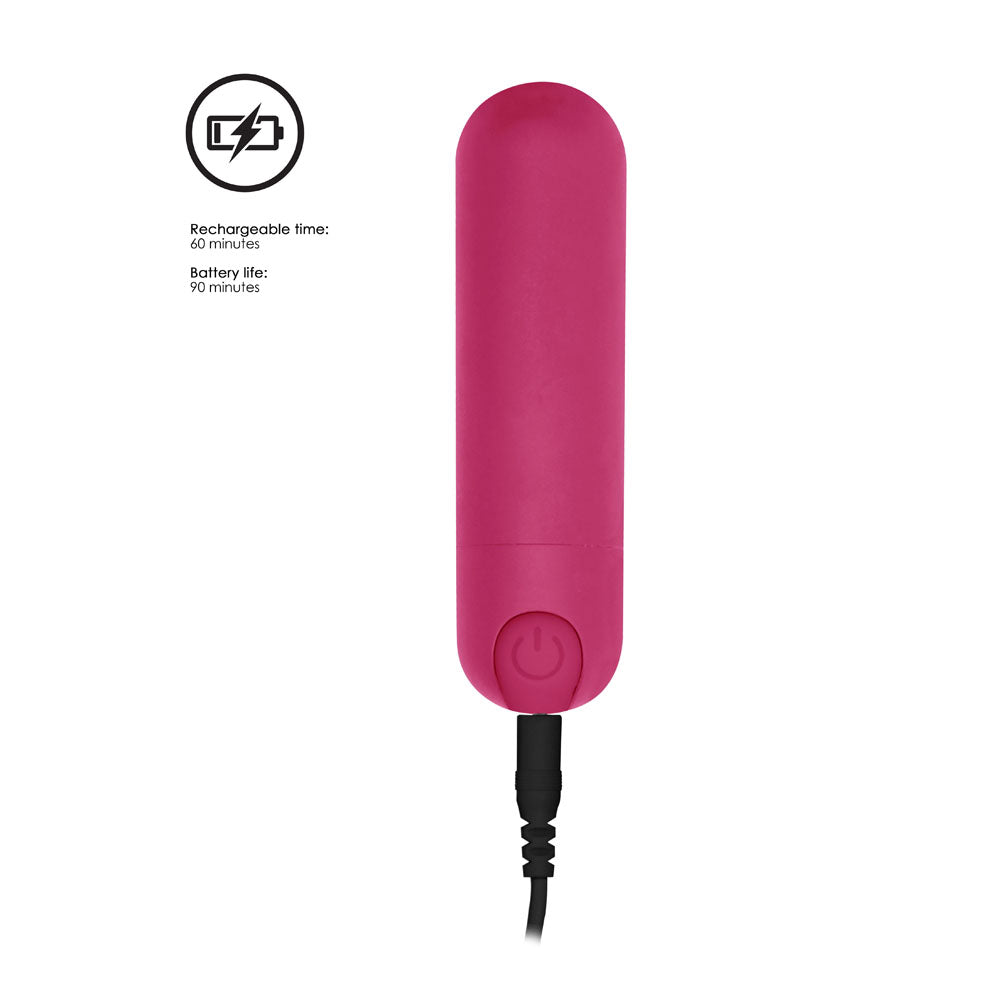 Rechargeable Bullet Vibrator (Pink) – 10 Speed Waterproof Vibrator BULLETS