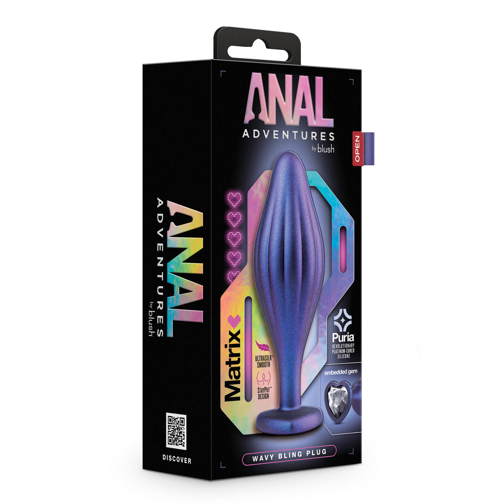 Anal Adventures Matrix Wavy Bling Butt Plug > Anal Range > Butt Plugs