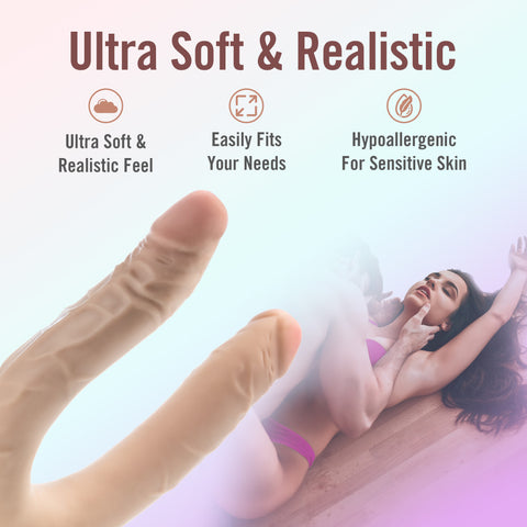Dr Skin Plus 16.5 Inch Posable Double Dong 42 Centimeter Dual Ended Dildo Double Dongs