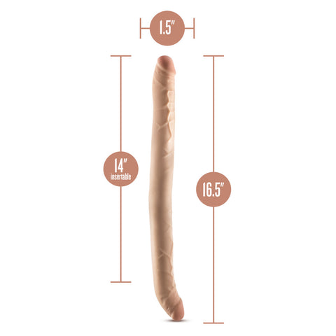 Dr Skin Plus 16.5 Inch Posable Double Dong 42 Centimeter Dual Ended Dildo Double Dongs