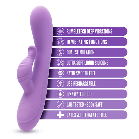 Blush Evelyn – Powerful Rabbit Vibrator with Dual Stimulation > Vibrators > Ladies > Rabbit