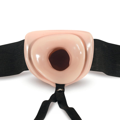 Dr. Skin Hollow Strap On 7 Inch Vanilla – Soft Strap-On Dildo > Dildos > Hollow Strap Ons