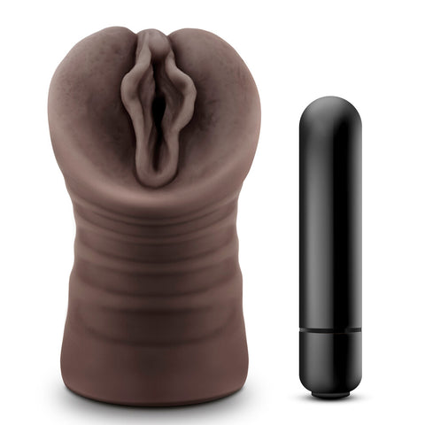 Hot Chocolate Alexis Vagina Vibrating Masturbator Brown Strokers - Celebrity