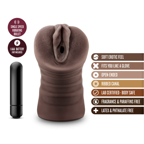 Hot Chocolate Brianna Vagina Vibrating Masturbator Strokers - Manual