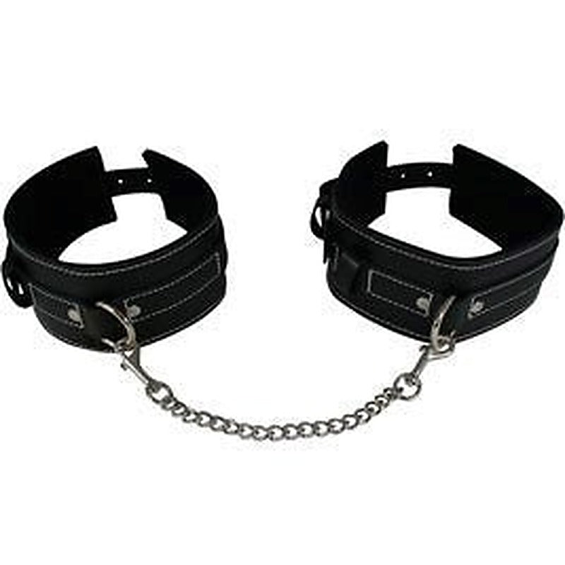 Edge Leather Arm And Thigh Restraints – With Metal Tether Secondary image