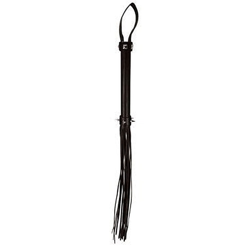 Edge Spike Flogger, Vegan Leather, 28.5" Long, Spiked Handle > Bondage Gear > Whips & Floggers