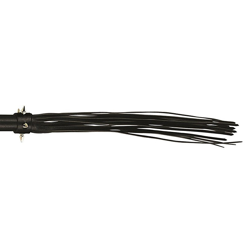 Edge Spike Flogger, Vegan Leather, 28.5" Long, Spiked Handle > Bondage Gear > Whips & Floggers