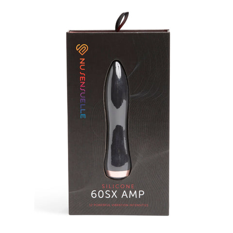 Nu Sensuelle Silicone 60sx Amp Mini Bullet Vibrator Black > Sex Toys For Ladies > Mini Vibrators