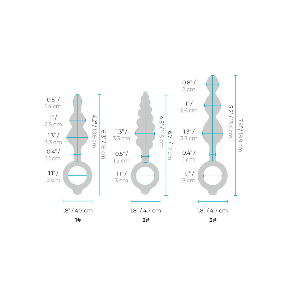 BVibe Beaded Butties Bundle > Anal Range > Anal Probes