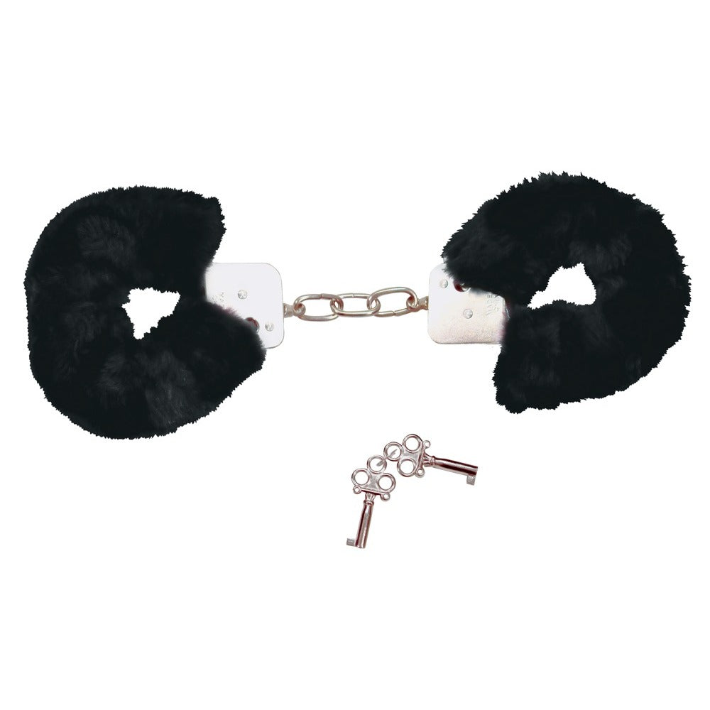 Bad Kitty Black Plush Handcuffs Secondary image