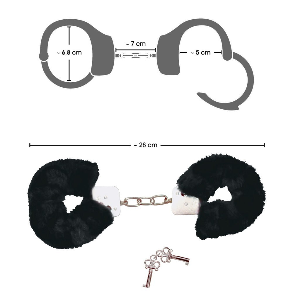 Bad Kitty Black Plush Handcuffs > Bondage Gear > Handcuffs