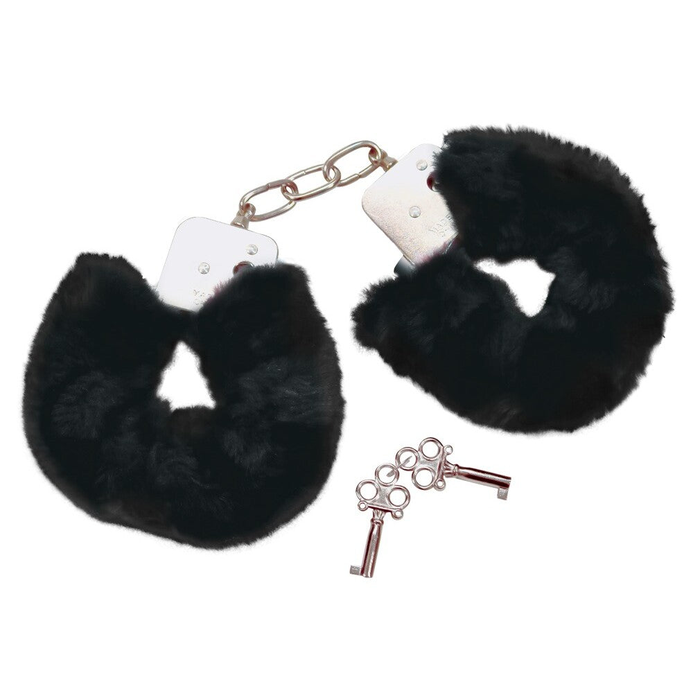 Bad Kitty Black Plush Handcuffs Default Title > Bondage Gear > Handcuffs Main image
