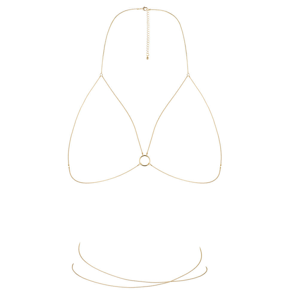 Bijoux Indiscrets Magnifique Bra Chain Gold Default Title > Clothes > Body Jewellery