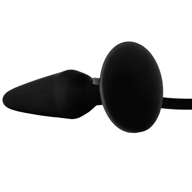 Black Booty Call Pumper Silicone Inflatable Small Anal Plug > Anal Range > Anal Inflatables